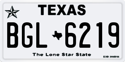 TX license plate BGL6219