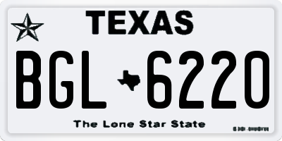 TX license plate BGL6220