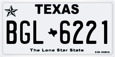 TX license plate BGL6221