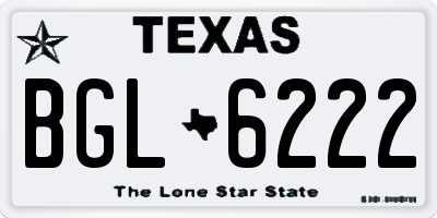 TX license plate BGL6222