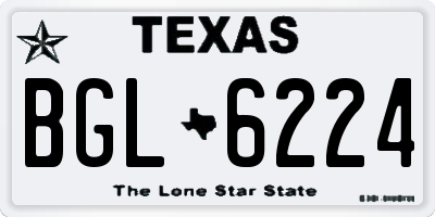 TX license plate BGL6224