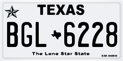 TX license plate BGL6228