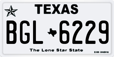 TX license plate BGL6229