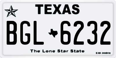 TX license plate BGL6232
