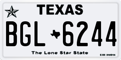 TX license plate BGL6244