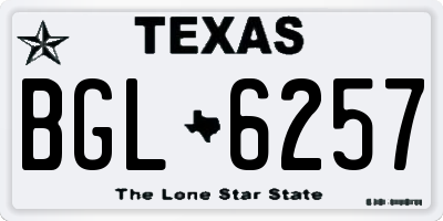 TX license plate BGL6257