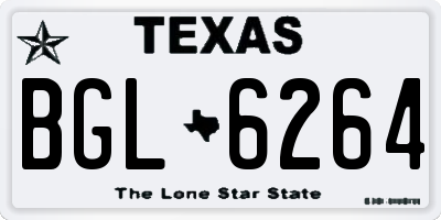 TX license plate BGL6264