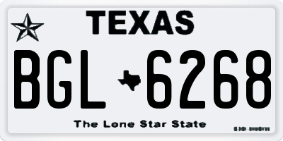 TX license plate BGL6268