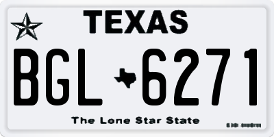 TX license plate BGL6271