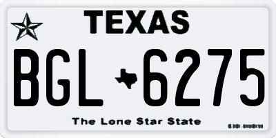 TX license plate BGL6275