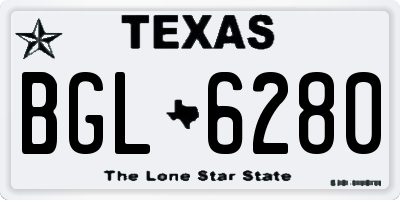 TX license plate BGL6280