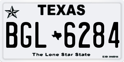 TX license plate BGL6284