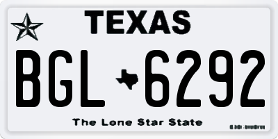 TX license plate BGL6292