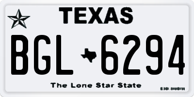 TX license plate BGL6294