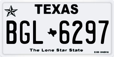 TX license plate BGL6297