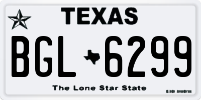 TX license plate BGL6299
