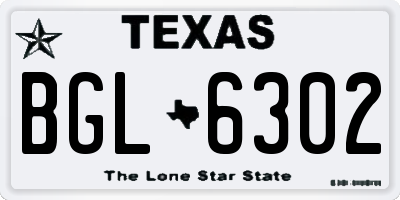 TX license plate BGL6302