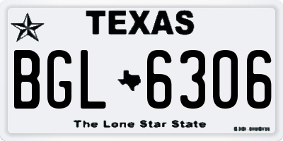 TX license plate BGL6306
