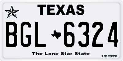 TX license plate BGL6324