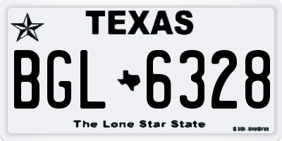 TX license plate BGL6328