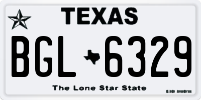 TX license plate BGL6329
