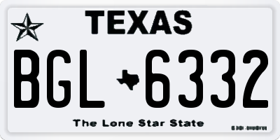 TX license plate BGL6332