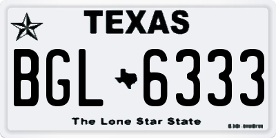 TX license plate BGL6333
