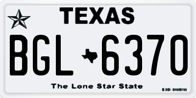 TX license plate BGL6370