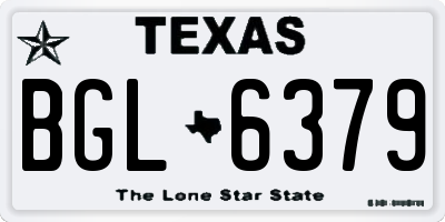 TX license plate BGL6379