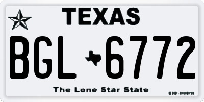 TX license plate BGL6772