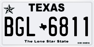 TX license plate BGL6811