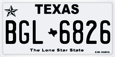 TX license plate BGL6826