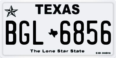 TX license plate BGL6856