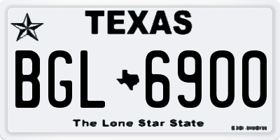 TX license plate BGL6900