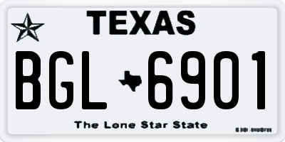 TX license plate BGL6901