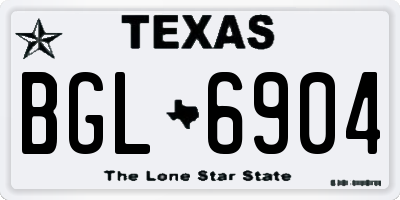 TX license plate BGL6904