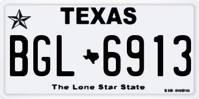 TX license plate BGL6913