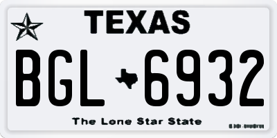 TX license plate BGL6932