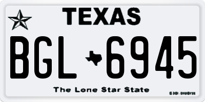 TX license plate BGL6945