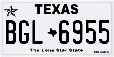 TX license plate BGL6955