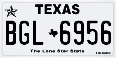 TX license plate BGL6956