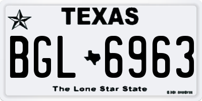 TX license plate BGL6963