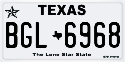 TX license plate BGL6968