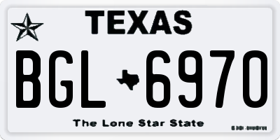 TX license plate BGL6970