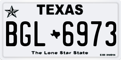 TX license plate BGL6973