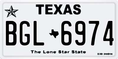 TX license plate BGL6974