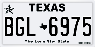 TX license plate BGL6975