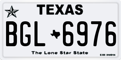 TX license plate BGL6976