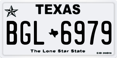 TX license plate BGL6979