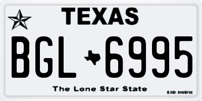 TX license plate BGL6995